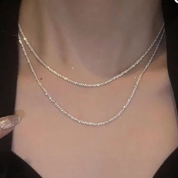 NEW! Rhinestone Double Necklace - Picture 4 of 6